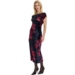 Ale Midi Φόρεμα για Γάμο / Βάπτιση Floral Βελούδινο Μαύρο 82023819