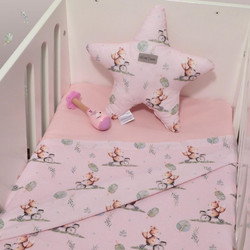 Baby Oliver Σετ Βρεφικά Σεντόνια Λίκνου / Καλαθούνας Βαμβακερά 75x110 Des 426 2τμχ