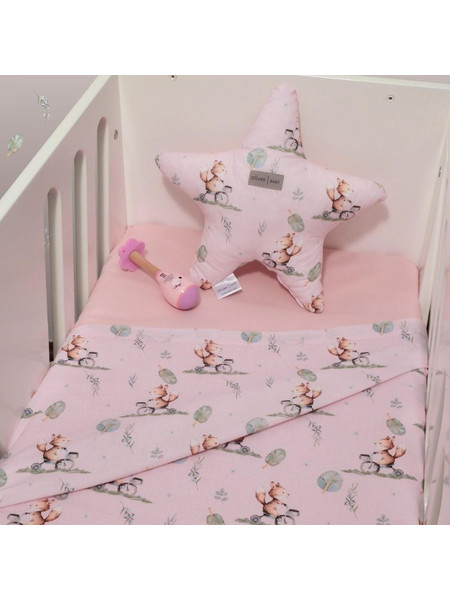 Baby Oliver Σετ Βρεφικά Σεντόνια Λίκνου / Καλαθούνας Βαμβακερά 75x110 Des 426 2τμχ