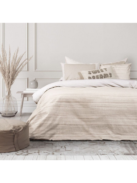 Nima Σετ Σεντόνια Διπλά Βαμβακερά 220x260 Venity Beige