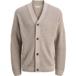 Jack & Jones Ανδρική Ζακέτα Πλεκτή με Κουμπιά Μπεζ 12278960