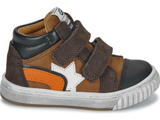 GBB Παιδικά Sneakers Μποτάκια Μαύρα Καφέ AM261-24