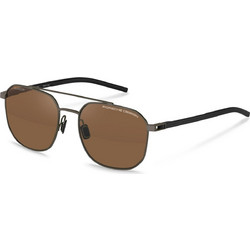 Porsche Design P8988 B Ανδρικά Γυαλιά Ηλίου Τετράγωνα Μεταλλικά Μαύρα με Καφέ Φακό