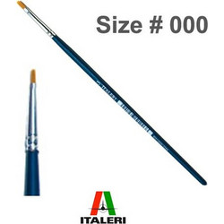 Italeri Πινέλο Ζωγραφικής No000 Πλακέ με Συνθετική Τρίχα 51221