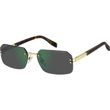 Marc Jacobs MARC902S 06J Ανδρικά Γυαλιά Ηλίου Ορθογώνια Μεταλλικά Μαύρο Χρυσό με Πράσινο Φακό