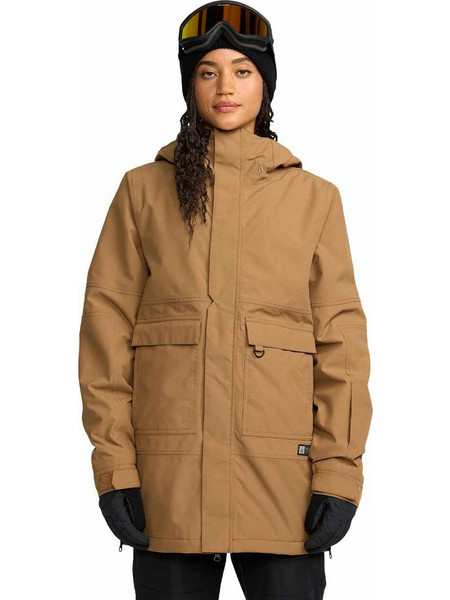 Volcom Qc Cruiser Insulated Parka H0452604-BRZ Γυναικείο Μπουφάν για Ski & Snowboard