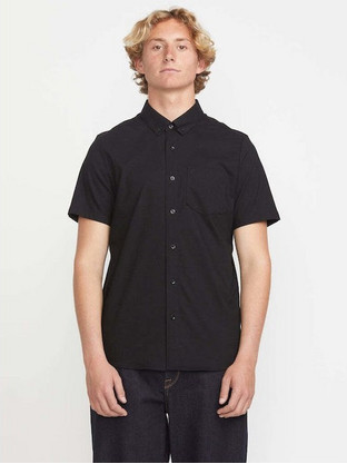 Volcom Ανδρικό Πουκάμισο Βαμβακερό Κοντομάνικο Slim Fit Μαύρο A0412501-BLK