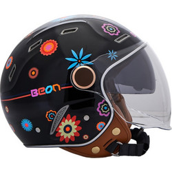 Beon B-122 Flower Black Κράνος Μηχανής Jet 1000gr