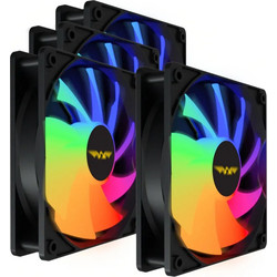 Armaggeddon 6000 Pro Case Fan 120mm ARGB με Σύνδεση 3-Pin 4-Pin PWM 4τμχ Black