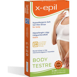X-epil Hypoallergenic Soft Gel Ταινίες Αποτρίχωσης για Σώμα 12τμχ