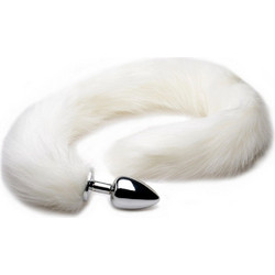 Kinksters Elegant Fox Πρωκτική Σφήνα Tail Plug 7cm Λευκή