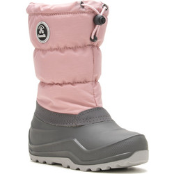 Kamik Snowcozy Παιδικές Μπότες Χιονιού Γκρι Ροζ Αδιάβροχες με Γούνα NF8996-LPK
