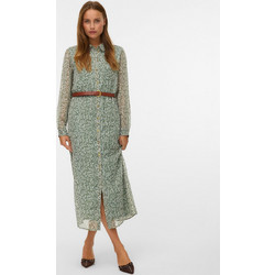 Vero Moda Midi Καθημερινό Φόρεμα Σεμιζιέ Πράσινο 10339422