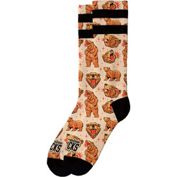 American Socks Grizzly Ανδρικές Κάλτσες Ψηλές με Σχέδια Μπεζ AS201MID