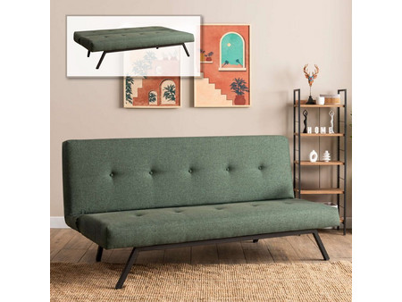 Megapap Zola Τριθέσιος Καναπές Κρεβάτι Πράσινος 180x64x78cm GP052-0233,2