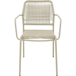Kare Design Madagascar Καρέκλα Κήπου Μεταλλική Μπεζ 70433