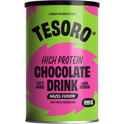 Tesoro High Protein Chocolate Drink Hazel Fusion Πρωτεΐνη Ορού Γάλακτος 640gr