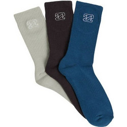 Billabong Wave Wash Ανδρικές Κάλτσες Ψηλές Μαύρες Navy Μπλε Γκρι 3Pack UBYAA00229-MUL