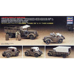 Hasegawa Type 95 Small Sedan Kurogane 4WD m3 & Isuzu TX40 Type 97 Truck Συναρμολογούμενο Πλαστικό Μοντέλο Φορτηγού 1:48