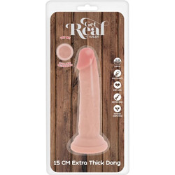 ToyJoy Get Real Deluxe Thick Ρεαλιστικό Dildo με Βεντούζα 15cm Flesh