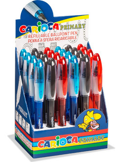 Carioca Primary Σετ Στυλό Διαρκείας 1mm Μπλε 24τμχ
