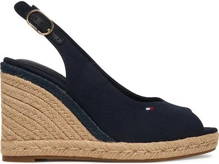 Tommy Hilfiger Καλοκαιρινές Γυναικείες Πλατφόρμες Ψηλές Μαύρες FW0FW09343-DW6