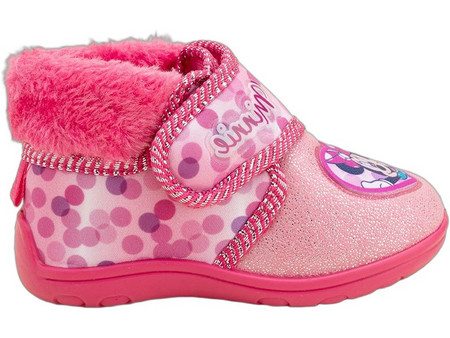 Silverlit Minnie Χειμερινές Παιδικές Παντόφλες Μποτάκια για Κορίτσι με Γούνα Φούξια 1356629