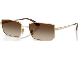 Vogue VO4352S 848/13 Ανδρικά Γυαλιά Ηλίου Τετράγωνα Μεταλλικά Χρυσά με Καφέ Φακό
