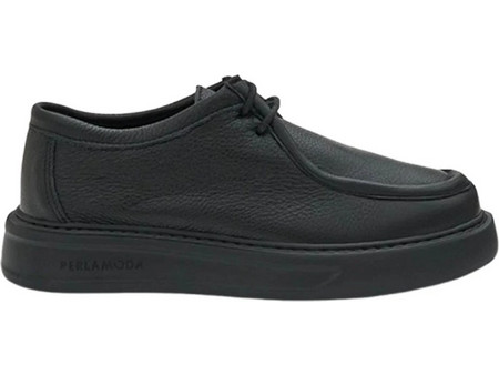 Perlamoda Ανδρικά Μοκασίνια Boat Shoes Μαύρα 394SEBBV