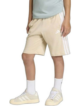 Adidas Αθλητική Παιδική Βερμούδα Μπεζ 3-STRIPES
