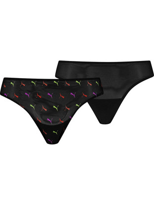 Puma Γυναικεία String Μαύρα 2Pack 701234817-001