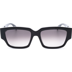 Alexander McQueen AMQ329S 001 Ανδρικά Γυαλιά Ηλίου Τετράγωνα Κοκάλινα Μαύρα με Μαύρο Φακό