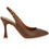 Exe Γόβες Slingback Δερμάτινες με Λεπτό Ψηλό Τακούνι Καφέ W416J3695-136