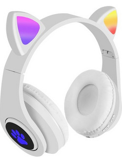 Malatec XL15479 Ενσύρματα & Ασύρματα Bluetooth Παιδικά Ακουστικά Over Ear Λευκά