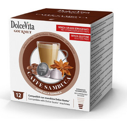 Dolce Vita Κάψουλες Espresso Sambuca Συμβατές με Μηχανή Dolce Gusto 12τμχ