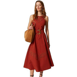 TWINSET Midi Καλοκαιρινό Καθημερινό Φόρεμα Rusted 261TT2032-13332