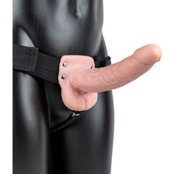 Shots Realrock 9" Hollow Harness Strap On με Dildo 23cm Flesh