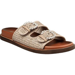 Envie Shoes Γυναικεία Σανδάλια με Στρας Μπεζ E96-21328-36