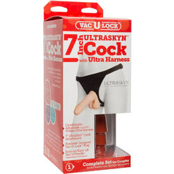 Doc Johnson Vac-U-Lock 7" Ultraskyn Harness Strap On με Dildo 17.8cm Flesh