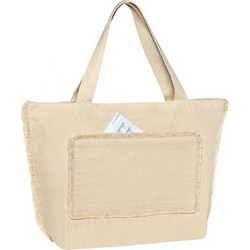 UBAG Tahiti Υφασμάτινη Τσάντα Θαλάσσης Ώμου Μπεζ 38x57cm