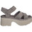 UGG New Heights Γυναικεία Πέδιλα Suede Ανθρακί με Χοντρό Χαμηλό Τακούνι 1167475-DNSS