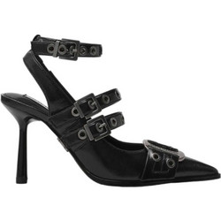 Steve Madden Surpass Γόβες Slingback Δερμάτινες με Τακούνι Στιλέτο Μαύρες 11003688