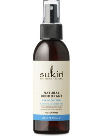 Sukin Fresh Cotton Φυσικό Αποσμητικό Spray Χωρίς Αλουμίνιο 125ml