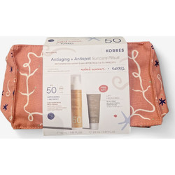 Korres Red Grape Antiaging & Antispot Suncare Ritual SPF50 50ml + Black Pine Moisturizer 20ml