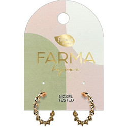 Farma Bijoux Γυναικεία Σκουλαρίκια Κρίκοι από Ορείχαλκο Xρυσά BECG885