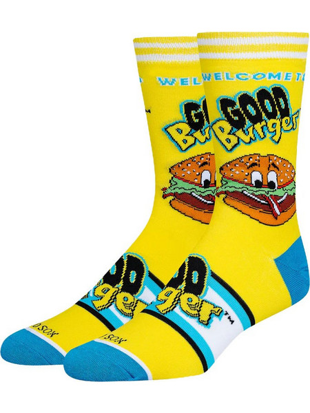 Cool Welcome to the good burger Ανδρικές Κάλτσες Ψηλές με Σχέδια Κίτρινες 37183MCNCF