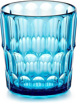 Guzzini Ποτήρι Νερού Γυάλινo Vanity Γαλάζιο 360ml 8008392396352