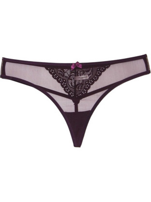 Cottonhill Γυναικείο Sexy String με Δαντέλα Μωβ CH4344