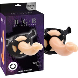 Chisa Novelties RGB Slim G Harness Strap On με Dildo 19cm Flesh