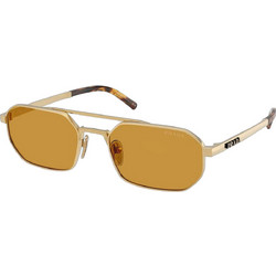 Prada PR53S 24J50P Ανδρικά Γυαλιά Ηλίου Aviator Μεταλλικά Χρυσά με Πορτοκαλί Φακό